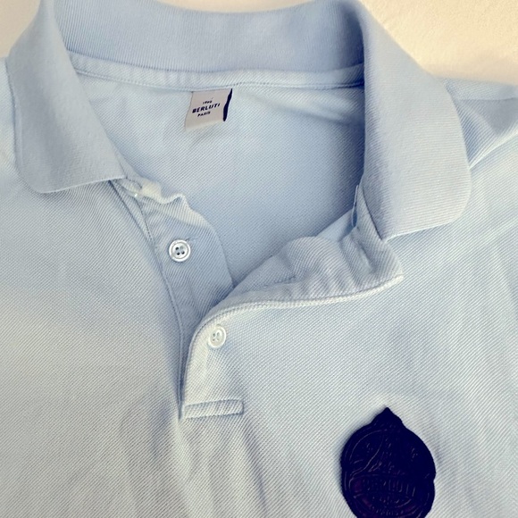 BERLUTI Classic Pique Leather Tab Polo - Picture 4 of 6